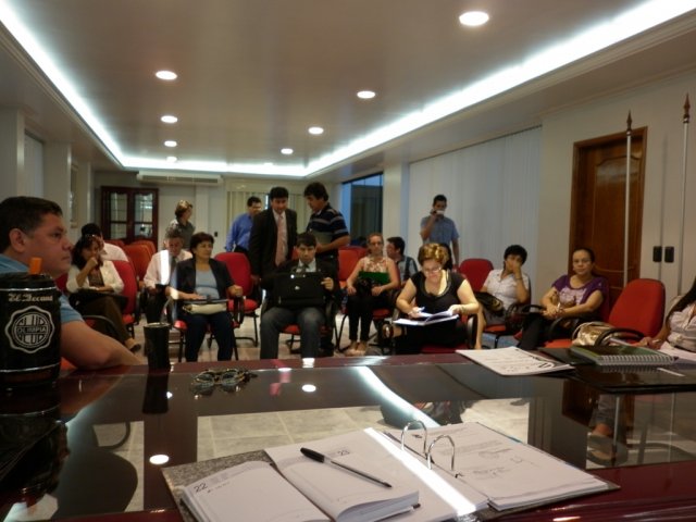 Reunion de los Directivos de la UNE en el local del Evento. Complejo Internacional del Este