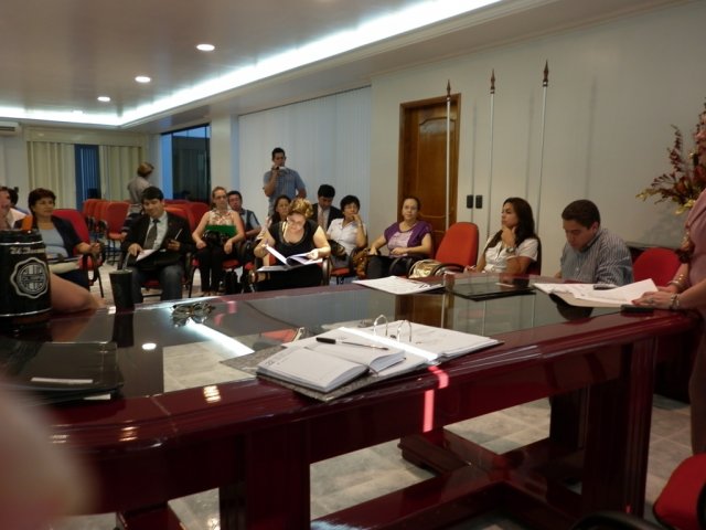 Reunion de los Directivos de la UNE en el local del Evento. Complejo Internacional del Este