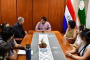 Rector recibió a docentes y estudiantes de una universidad de Estados Unidos