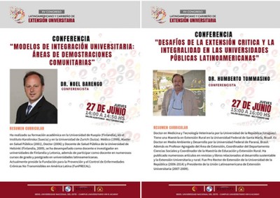Ilustración24. Dr. Noel Barengo y Dr. Humberto Tommasino, conferencistas.