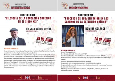 Ilustración 25. Dr. José Manuel Silvero y Lic. Romina Colacci, conferencistas.