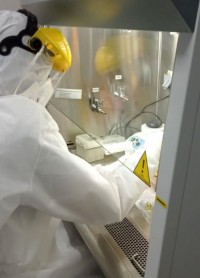 Laboratorio de Biología Molecular, ubicado en la Facultad de Ciencias de la Salud de la UNE.