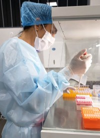 Laboratorio de Biología Molecular, ubicado en la Facultad de Ciencias de la Salud de la UNE.