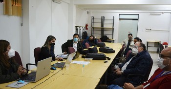 Integrantes del Comité de Autoevaluación de la Maestría en Investigación Científica con funcionarios y directivos de la Escuela.
