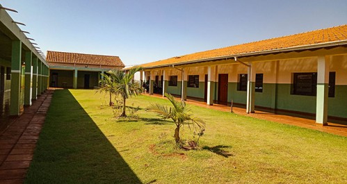 Así está hoy la sede de la UNE en el municipio de Minga Porá.