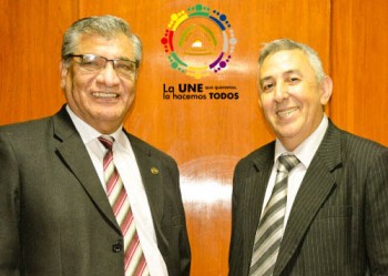 Dr. Osvaldo de la Cruz Caballero Acosta y Dr. Julio César Meaurio Leiva (Recto y Vicerrector electos para el período 2020-2025)